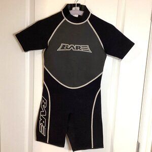 Bare Junior Shorty Size 10 Black Short Leg Wetsuit Kids Boy Girl Water Sports